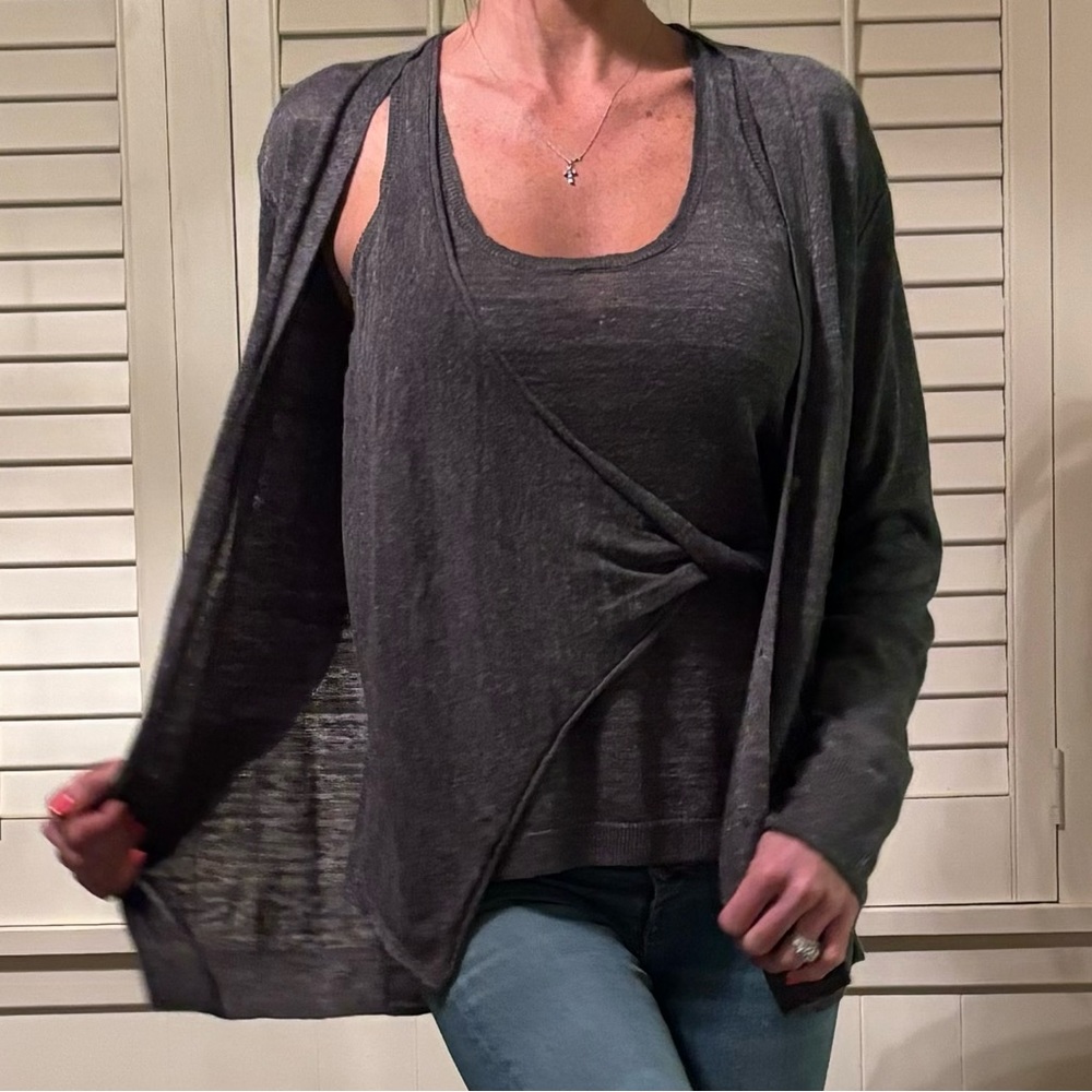 Bruchu Walker new matching linen cardigan set